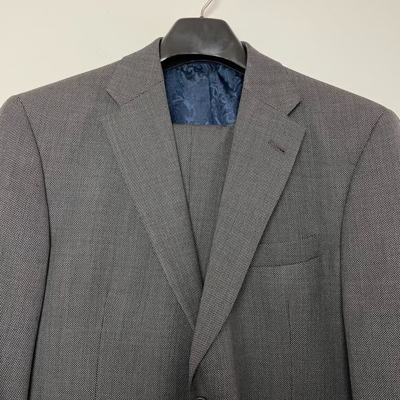 Tommy Hilfiger 2 Piece Suit Gray Wool Cashmere Classic 39R 32x29 Two Button - Picture 1 of 11